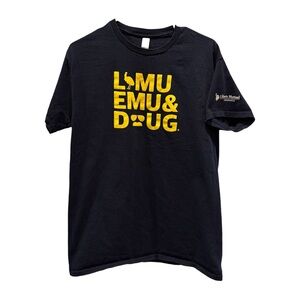 Lemu Emu And Doug Navy and Yellow Short Sleeve Tee